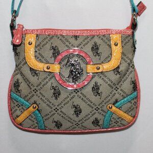 U.S. Polo Assn. Since 1890 Logo Pattern Crossbody Bag